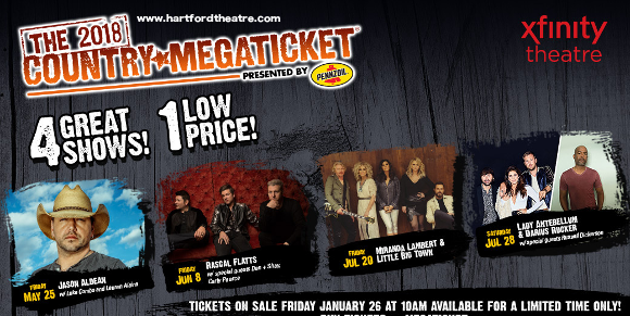 2018 Country Megaticket Tickets (Includes All Performances) at Xfinity Theatre