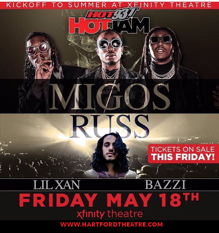 Migos, Russ, Lil Xan & Bazzi at Xfinity Theatre