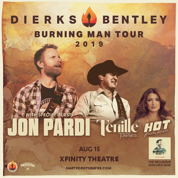 Dierks Bentley, Jon Pardi & Tenille Townes at Xfinity Theatre