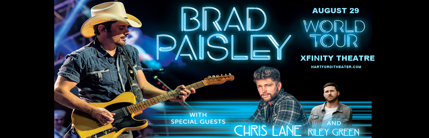 Brad Paisley, Chris Lane & Riley Green at Xfinity Theatre