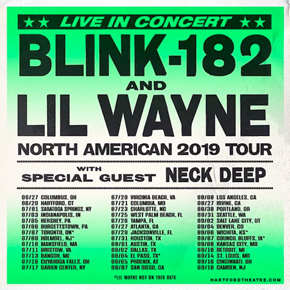 Blink 182 & Lil Wayne at Xfinity Theatre