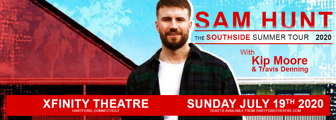 Sam Hunt, Kip Moore & Travis Denning at Xfinity Theatre tickets Sam Hunt, Kip Moore & Travis Denning at Xfinity Theatre